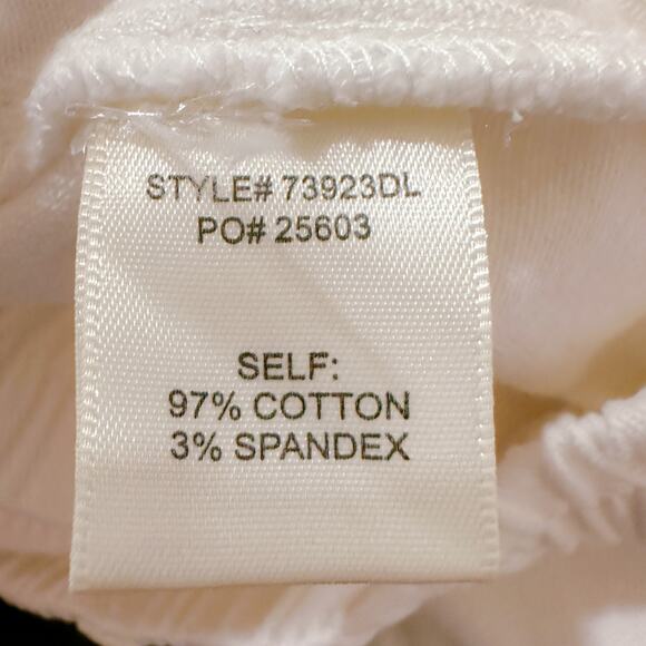 Skies Are Blue Washed Utility Denim Pants Button Fly High Waist White sz S NWT - Picture 7 of 10